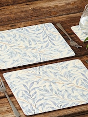 Morris & Co. by Pimpernel Set of 6 Blue Willow Bough Blue Placemats - Image 3 of 4