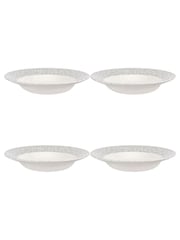 Morris & Co. by Spode Set of 4 Grey Willow Bough Bistro 10.5' Inch Pasta Bowls - Image 3 of 3