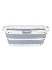 Lakeland White Collapsible Hipster Laundry Basket - Image 2 of 4