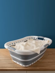 Lakeland White Collapsible Hipster Laundry Basket - Image 4 of 4