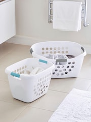 Lakeland White Easy Load Laundry Basket - Image 1 of 3