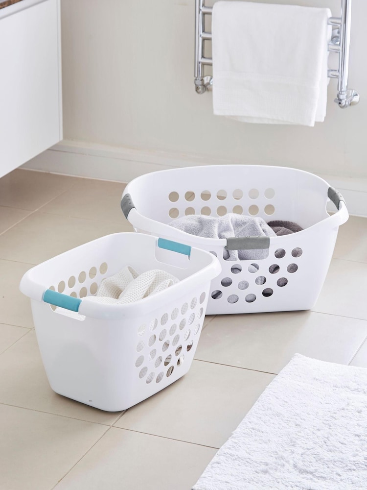 Lakeland White Easy Load Laundry Basket - Image 1 of 3