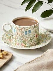 Morris & Co. by Spode Green Blackthorn Teacup and Saucer - Image 1 of 4