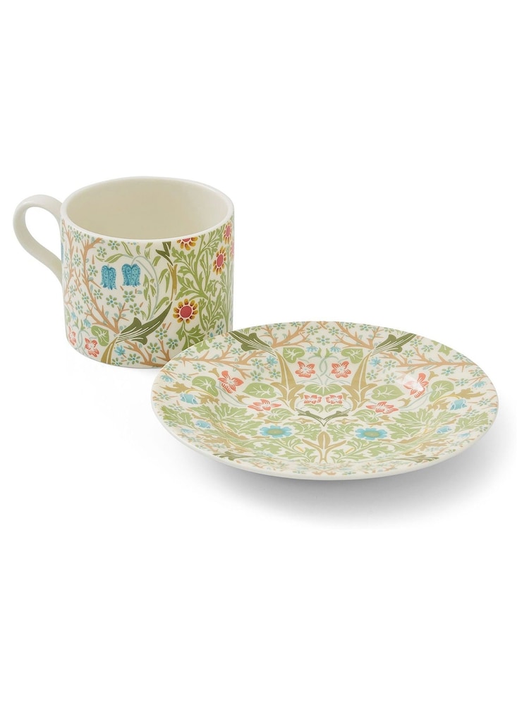 Morris & Co. by Spode Green Blackthorn Teacup and Saucer - Image 4 of 4