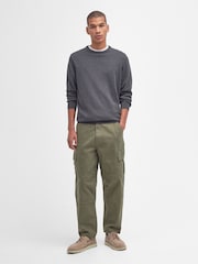 Barbour® Grey Marl Pima Cotton Crew Neck Jumper - Image 2 of 8