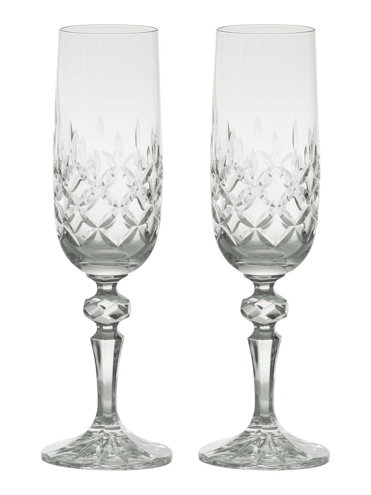 The DRH Collection Set of 2 Clear Dorchester Champagne Flutes - Image 2 of 4