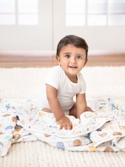 aden + anais White Dream Blanket 100% Cotton Muslin Baby Winnie In The Woods - Image 1 of 4