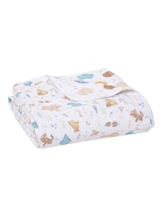aden + anais White Dream Blanket 100% Cotton Muslin Baby Winnie In The Woods - Image 2 of 4