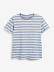 Blues 4 Pack Short Sleeve Textured Stripe T-Shirts (3-16yrs) - Image 2 of 7