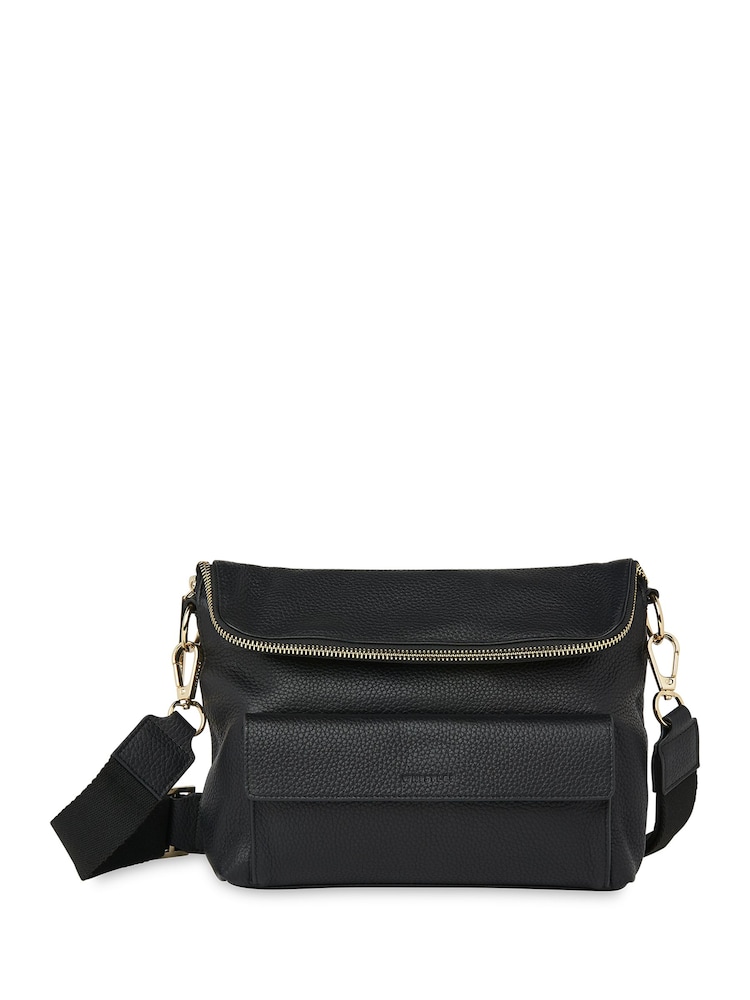 Whistles Black Cross-Body Vida Bag - Image 1 of 4