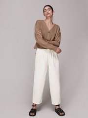 Whistles Brown Cashmere Cardigan - Image 1 of 5