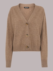 Whistles Brown Cashmere Cardigan - Image 5 of 5