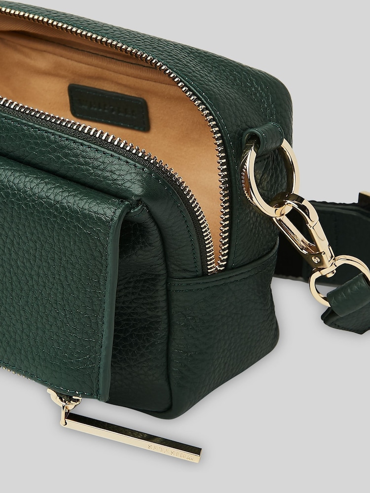 Whistles Green Bibi Cross-Body Bag - Image 4 of 4