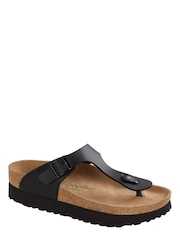 Birkenstock Black Papillio Gizeh Vegan Platform Sandals - Image 1 of 3