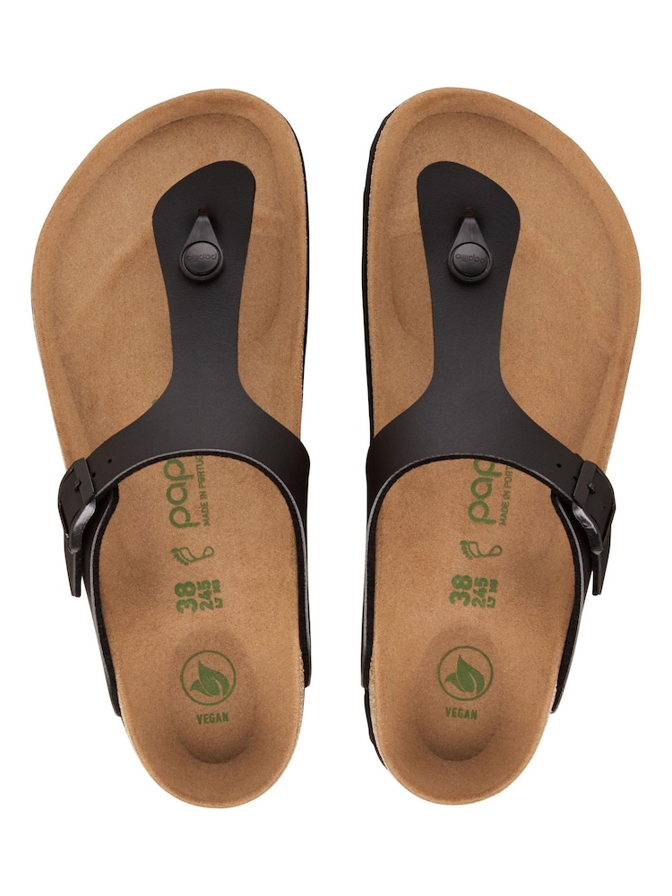 Birkenstock Black Papillio Gizeh Vegan Platform Sandals - Image 3 of 3