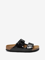 Birkenstock Black Arizona Birko Flor Patent Sandals - Image 2 of 8