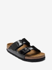 Birkenstock Black Arizona Birko Flor Patent Sandals - Image 3 of 8