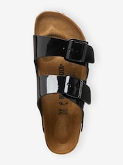 Birkenstock Black Arizona Birko Flor Patent Sandals - Image 4 of 8