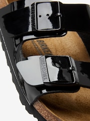 Birkenstock Black Arizona Birko Flor Patent Sandals - Image 5 of 8
