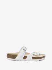 Birkenstock White Mayari Birko Flor Sandals - Image 1 of 4