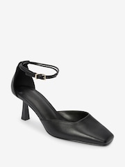 Black Forever Comfort Square Toe 2 Part Heels - Image 3 of 6