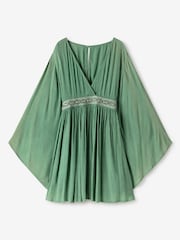 NKN Nekane Olia Wide Sleeve Green Mini Dress - Image 4 of 4