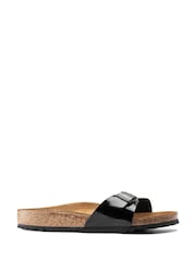 Birkenstock Black Madrid Birko Flor Patent Sandals - Image 4 of 8