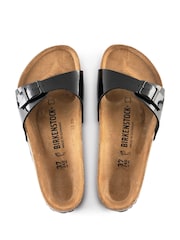 Birkenstock Black Madrid Birko Flor Patent Sandals - Image 7 of 8