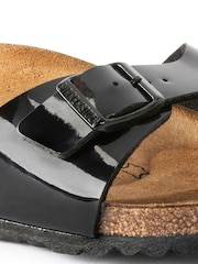 Birkenstock Black Madrid Birko Flor Patent Sandals - Image 8 of 8