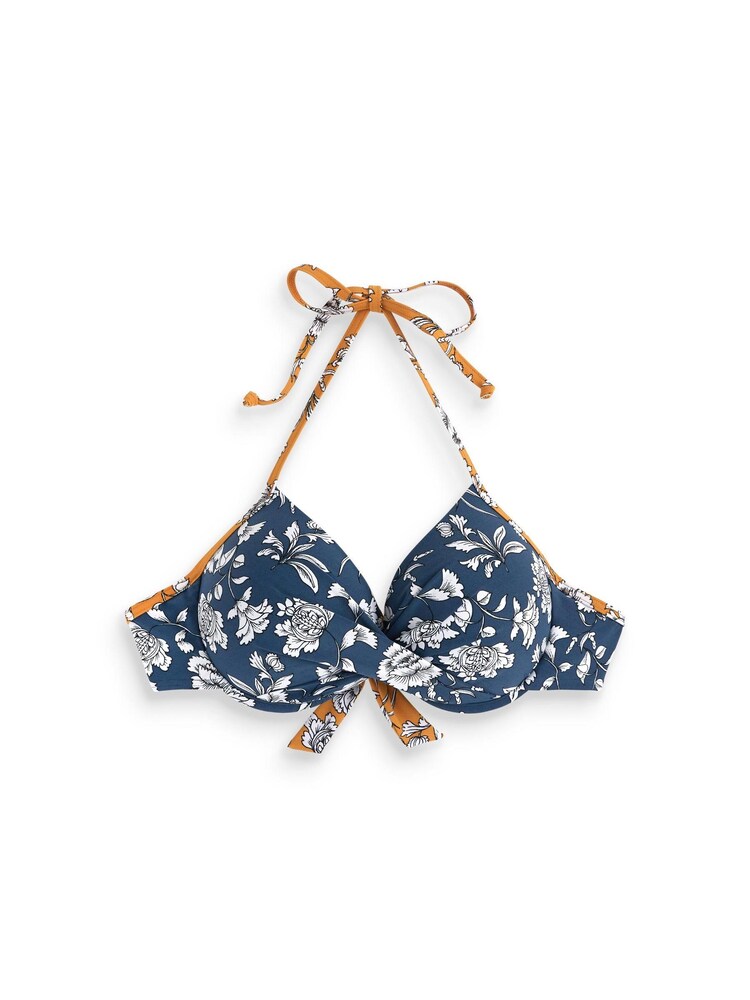 Mornarsko modro-oker s cvetlicami - Bikini top - Slika 2 iz 2 Mornarsko modro-oker s cvetlicami - Bikini top - Slika 2 iz 2
