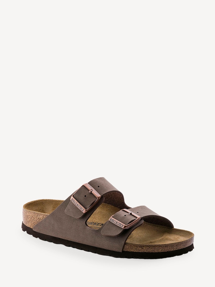 Birkenstock Mocha Arizona Birko Flor Nubuck Sandals - Image 1 of 5