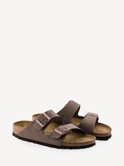 Birkenstock Mocha Arizona Birko Flor Nubuck Sandals - Image 2 of 5