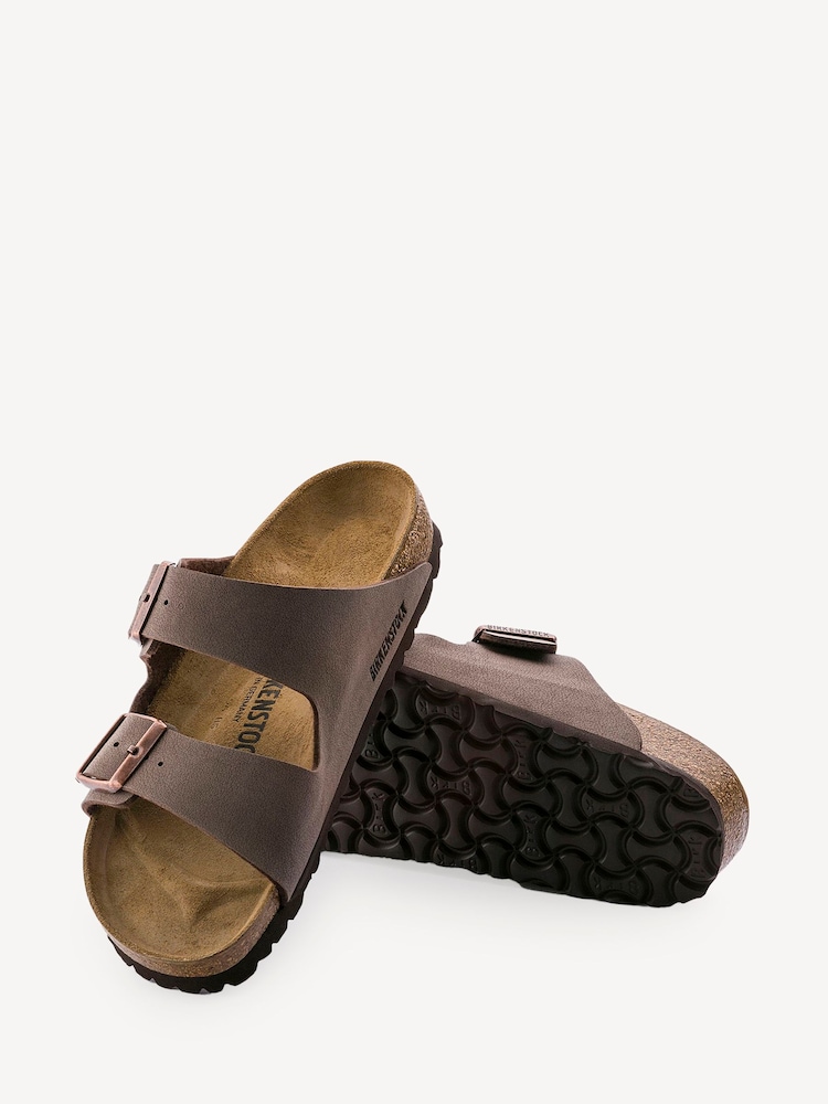 Birkenstock Mocha Arizona Birko Flor Nubuck Sandals - Image 3 of 5