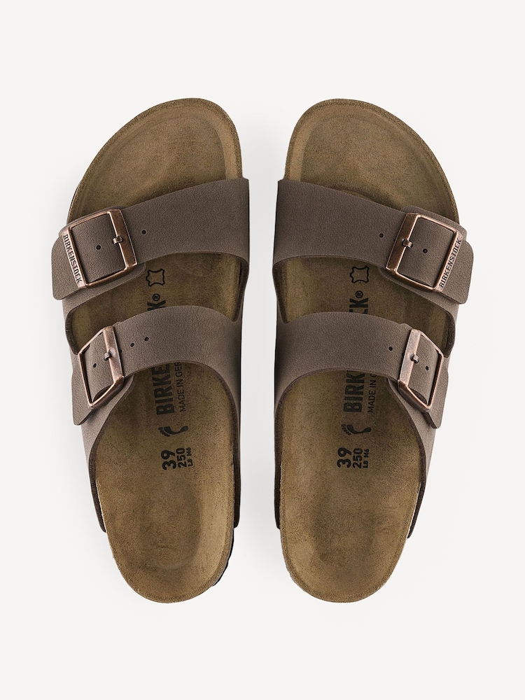 Birkenstock Mocha Arizona Birko Flor Nubuck Sandals - Image 4 of 5