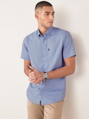 Pale Blue Slim Fit Easy Iron Button Down Oxford Shirt - Image 1 of 6