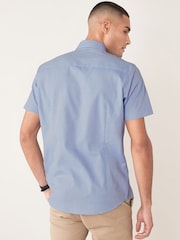 Pale Blue Slim Fit Easy Iron Button Down Oxford Shirt - Image 2 of 6