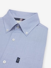 Pale Blue Slim Fit Easy Iron Button Down Oxford Shirt - Image 5 of 6