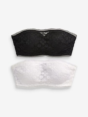 Black/White Geo Lace Light Pad Multiway Bras 2 Pack - Image 1 of 7