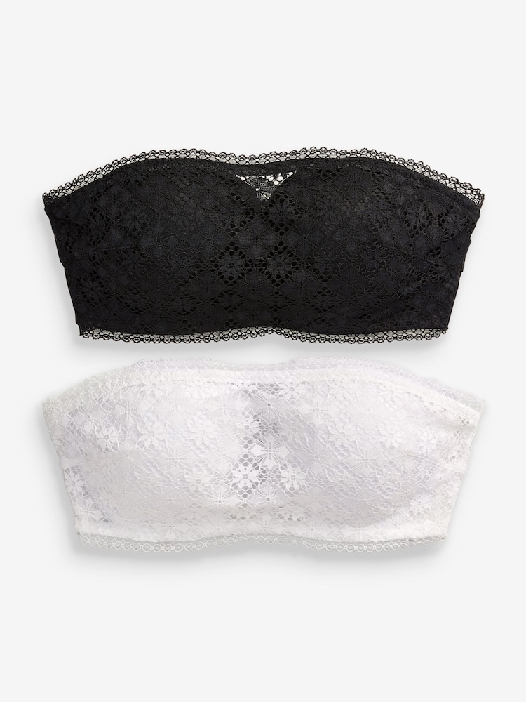 Black/White Geo Lace Light Pad Multiway Bras 2 Pack - Image 5 of 5