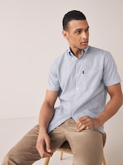 Blue Stripe Easy Iron Button Down Oxford Shirt - Image 1 of 6