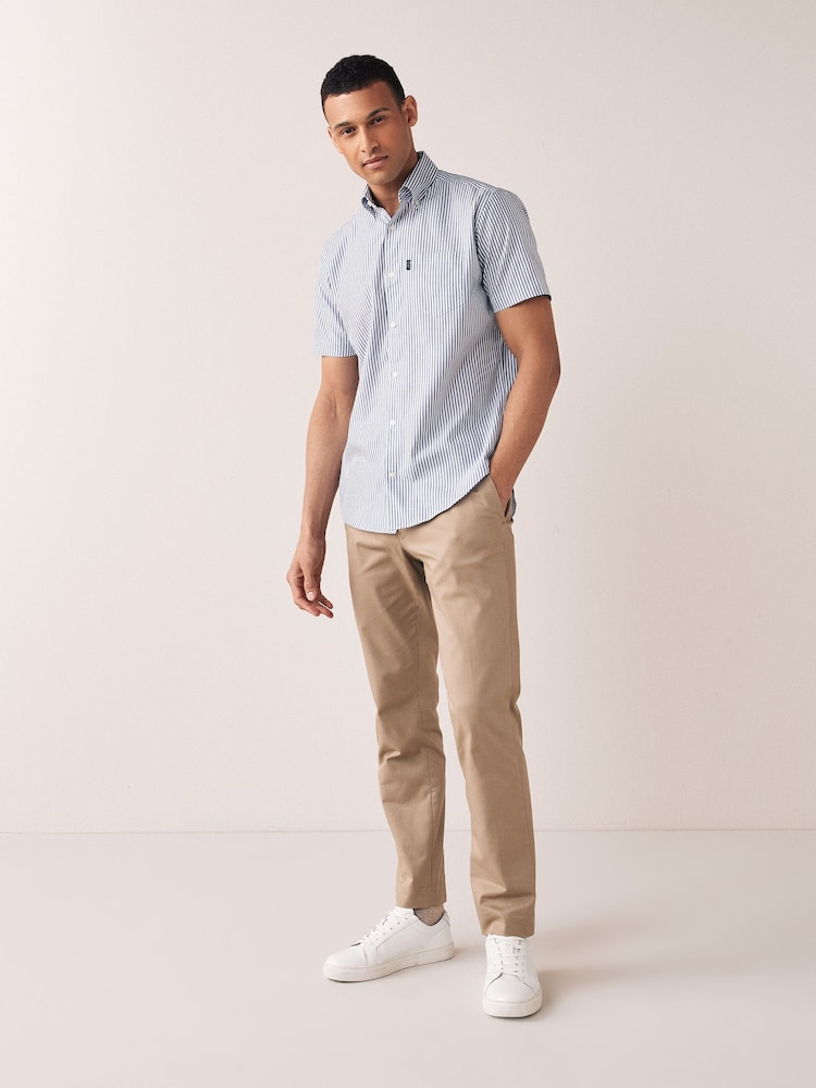 Blue Stripe Easy Iron Button Down Oxford Shirt - Image 2 of 6