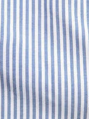 Blue Stripe Easy Iron Button Down Oxford Shirt - Image 6 of 6