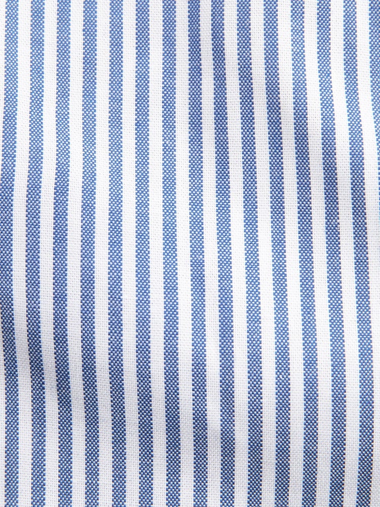 Blue Stripe Easy Iron Button Down Oxford Shirt - Image 6 of 6
