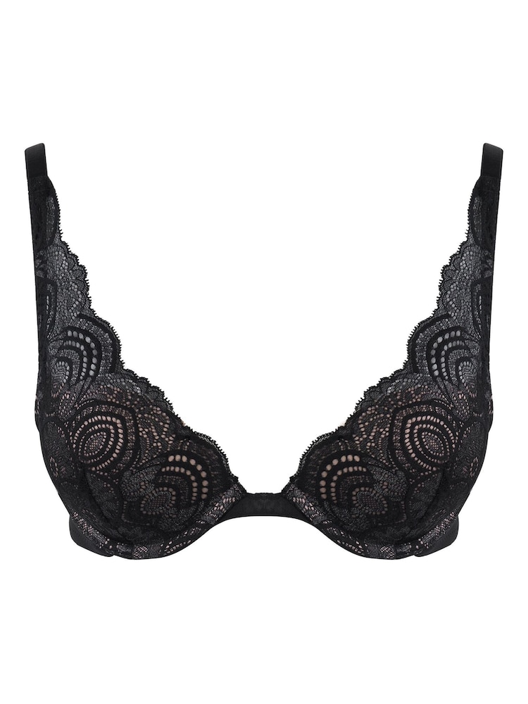 Wonderbra Refined Glamour Lace Plunge Push Up Bra - Image 2 of 4