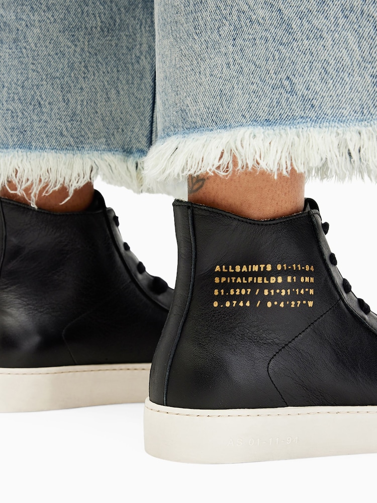 AllSaints Black Tana High Tops - Image 5 of 7