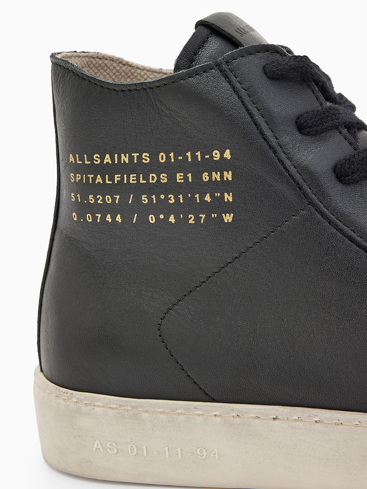 AllSaints Black Tana High Tops - Image 6 of 7