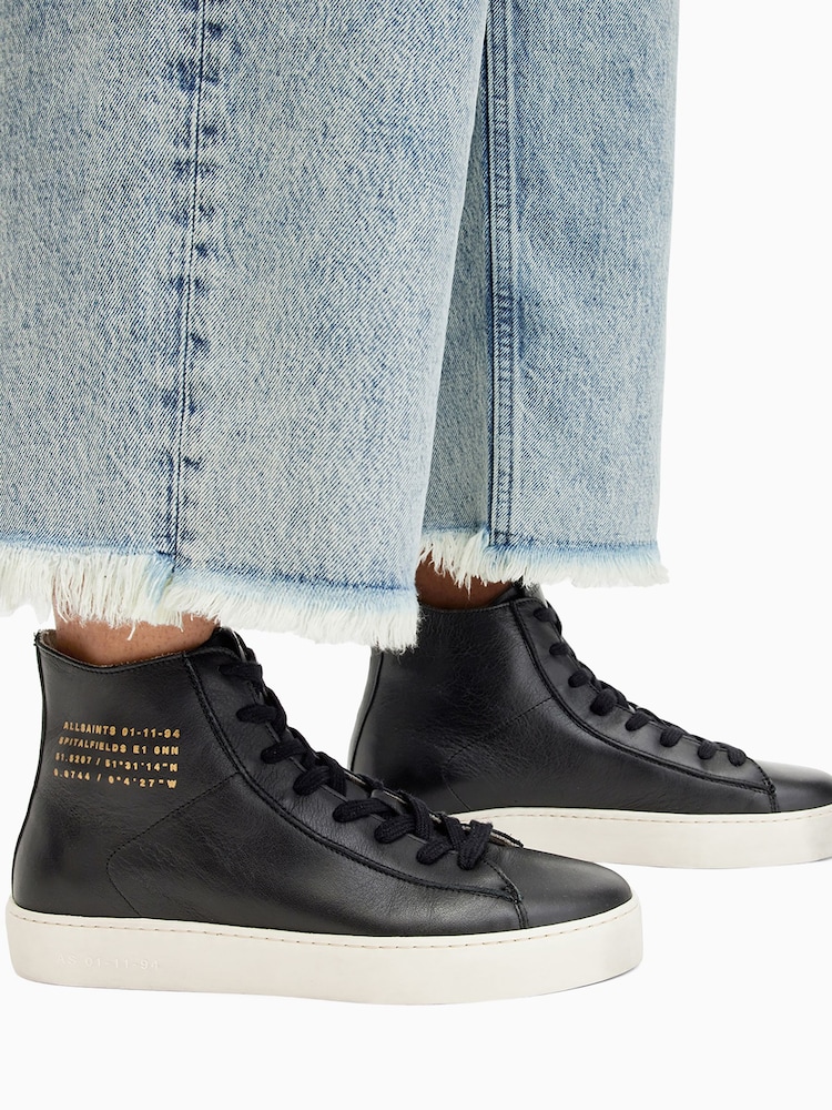 AllSaints Black Tana High Tops - Image 7 of 7