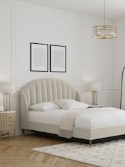 Soft Texture Light Natural Stella Upholstered Ottoman Storage Bed Frame - Image 1 of 10