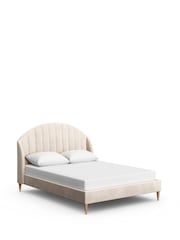 Soft Texture Light Natural Stella Upholstered Ottoman Storage Bed Frame - Image 5 of 10