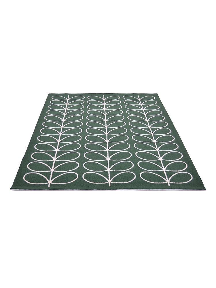 Orla Kiely Jade Green Linear Stem Outdoor Rug - Image 1 of 4
